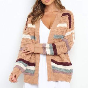 Petal and Pup Valrie Cardigan - NWT Brown Stripe